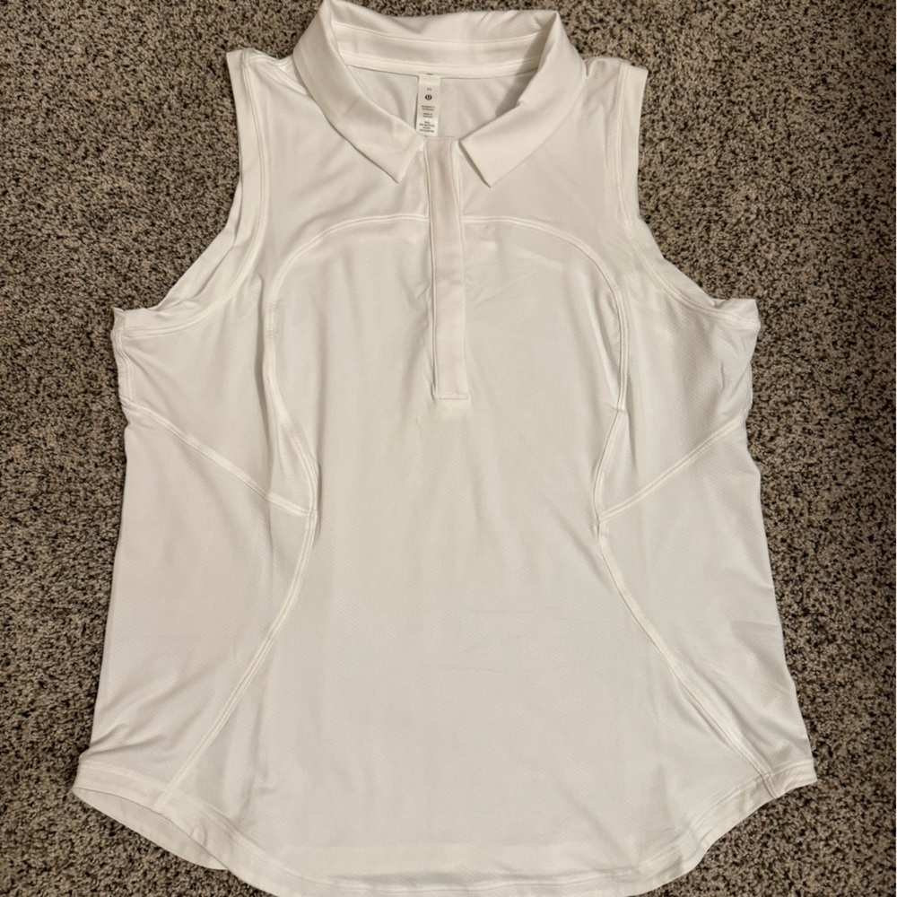 Lululemon quick-drying sleeveless polo, sz 10